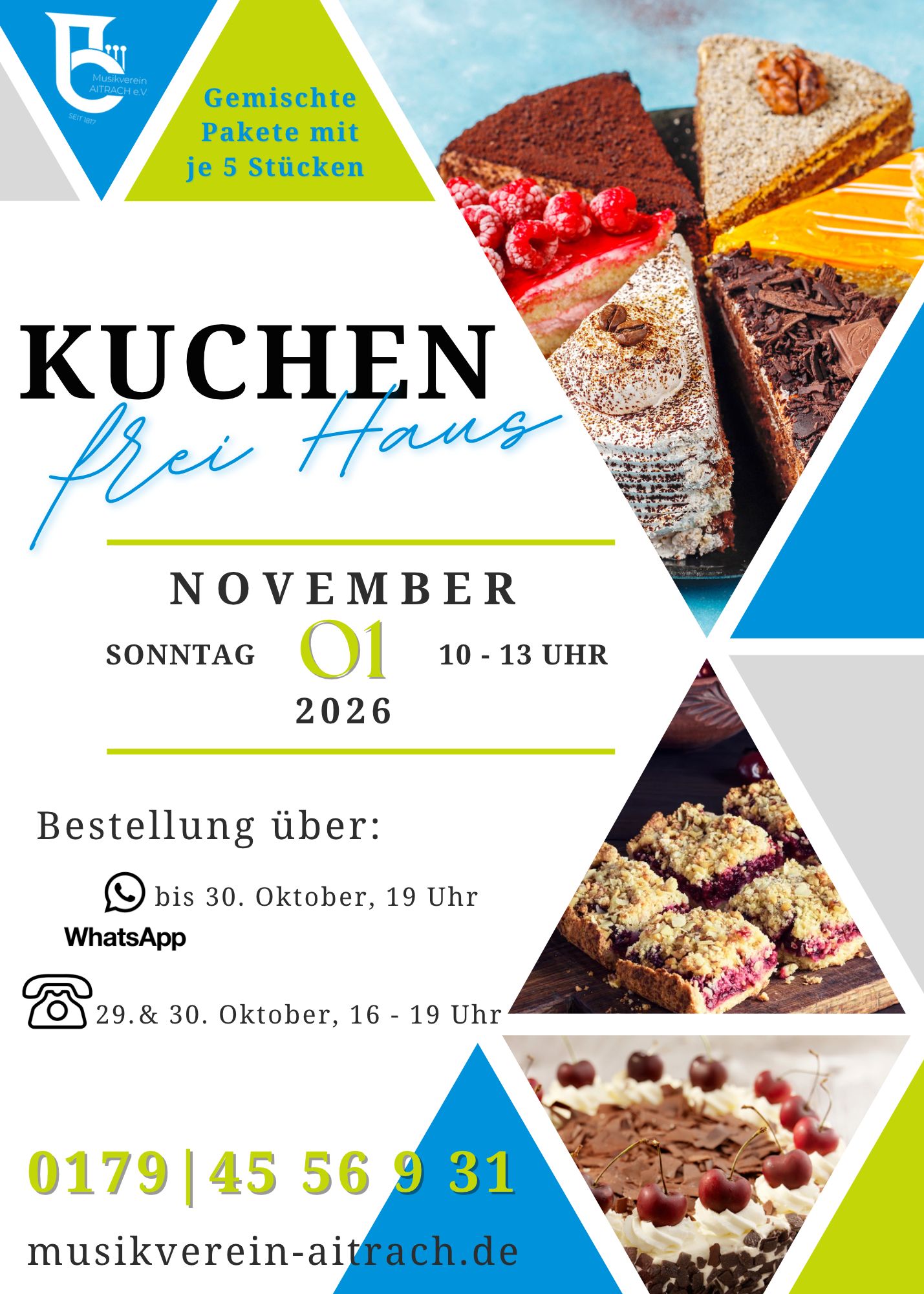 Kuchen geliefert bekommen frei Haus